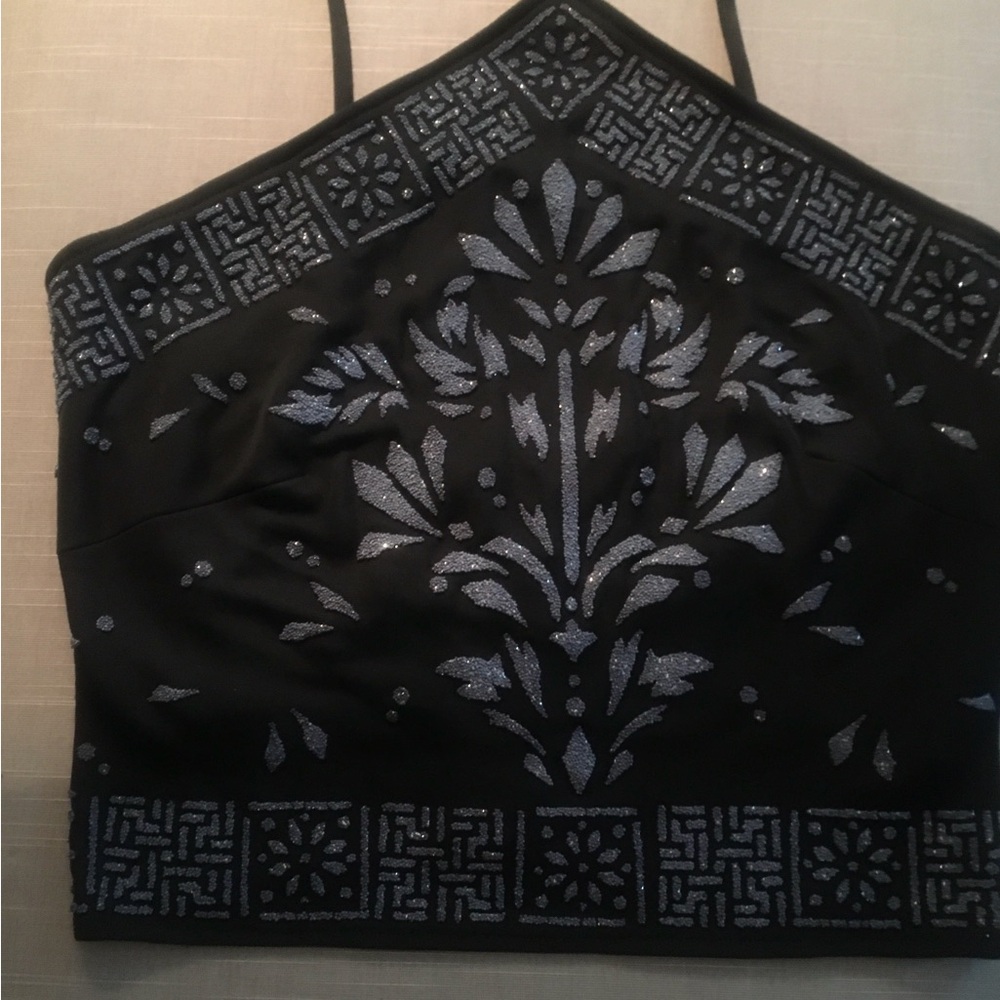 TADASHI Evening crisscross straps